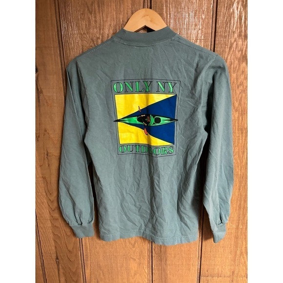 OnlyNY Men’s Long Sleeve High Neck Outdoors Kayak Tee Size XS - Picture 3 of 9